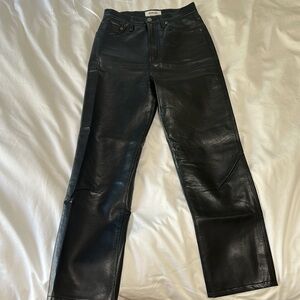 Agolde 90s pinchwaist recycled leather pants- Size 24